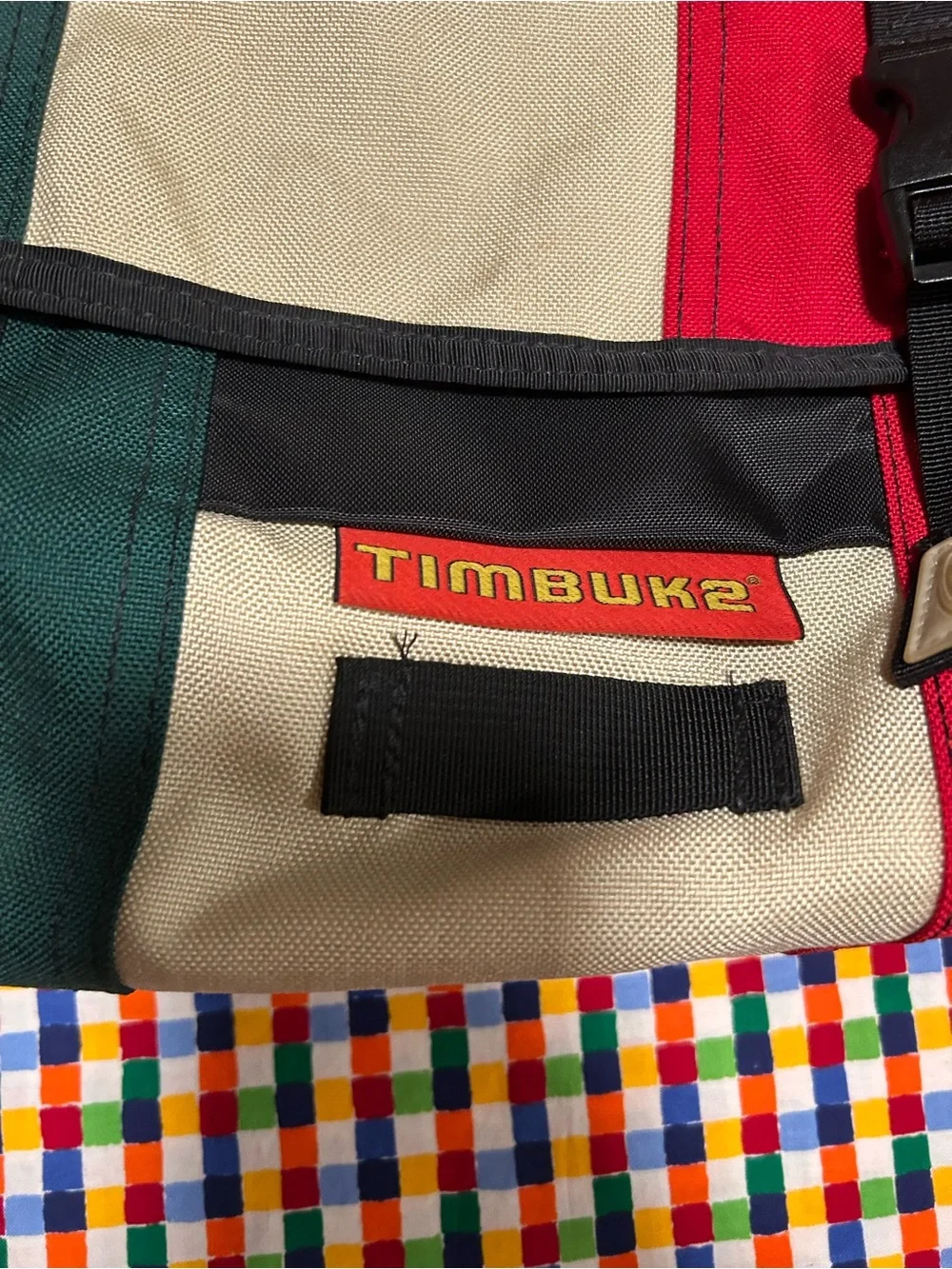 Timbuk2 Tricolor Messenger Bag in Red, Green & Cream